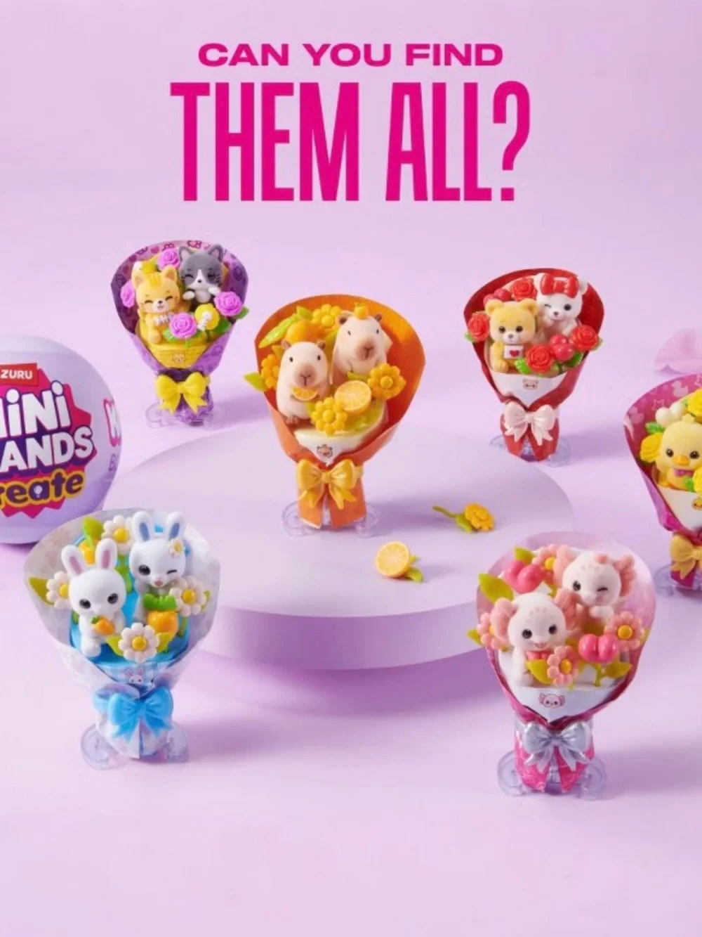 💜 💐 Kawaii Bouquets - Bears - Mini Brands new in sealed packets.